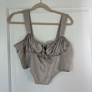 Stylish Beige Corset Top
